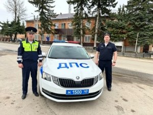Сотрудники Госавтоинспекции Ферзиковского района спасли дорожного рабочего
